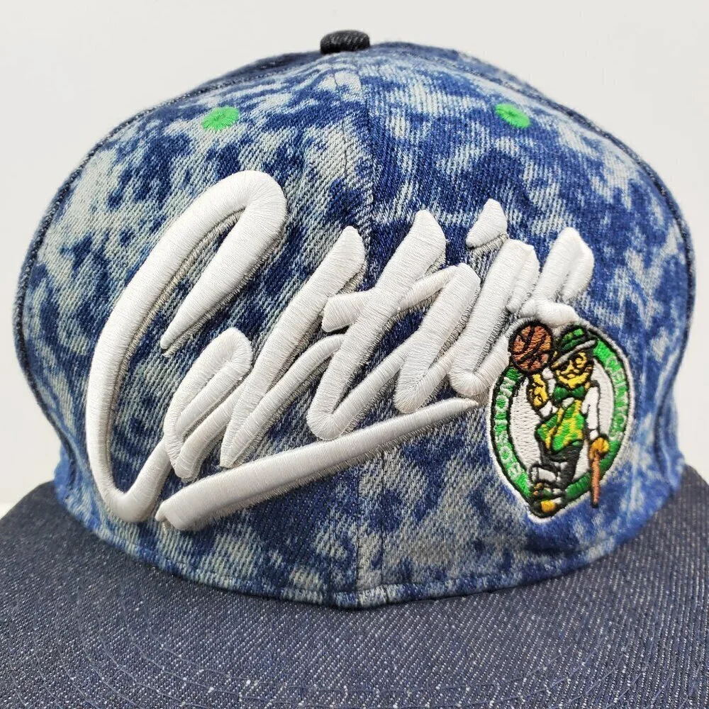 Boston Celtics Snapback Hat Mitchell Ness Hardwood Classics Embroidered